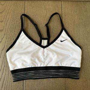 Nike white sports bra - small